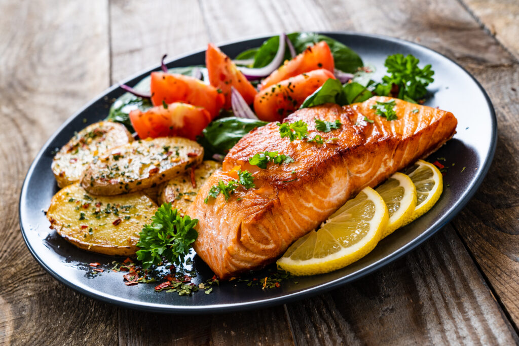 Salmon steak for weight gain