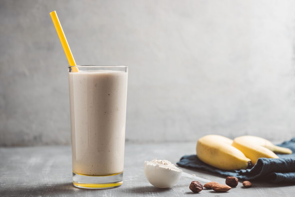 Banana smoothie protein for weight gain